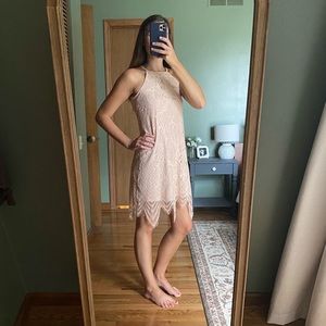 Women’s Shift Lace Nude/Peach Dress